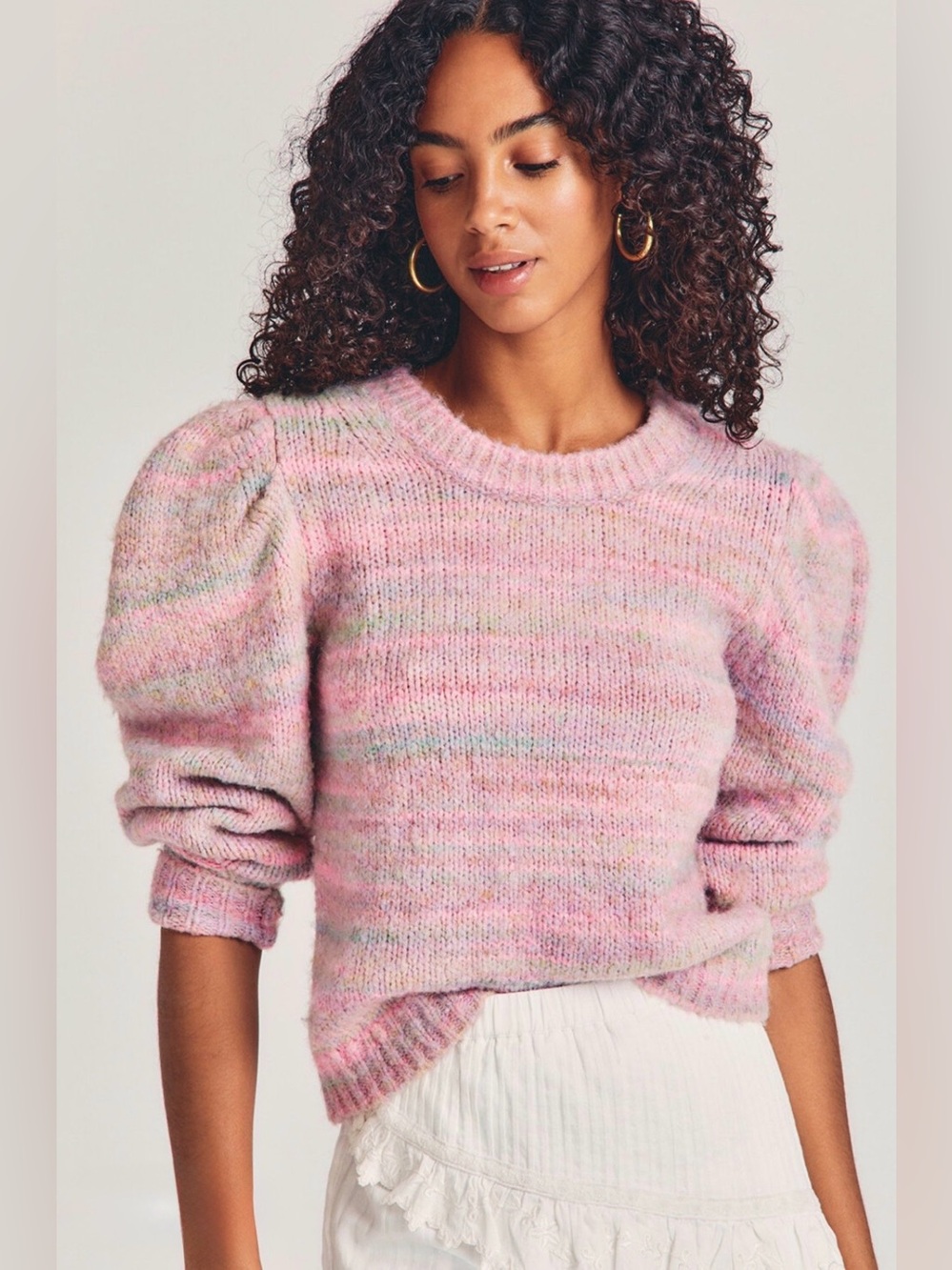 LOVESHACKFANCY Aquarius Marled Sweater